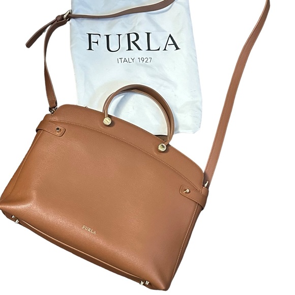 Furla Tan Leather Women's Bag - Picture 4 of 15